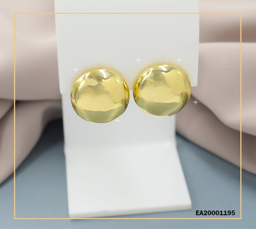 ARETES REDONDOS DORADOS LISOS