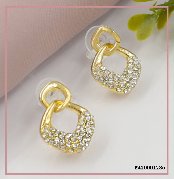 ARETES ROMBOS ANCHOS C/ZIRCONIAS