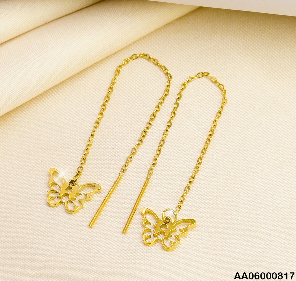 ARETES VIOLADORAS COLGANTE CROQUI MARIPOSA