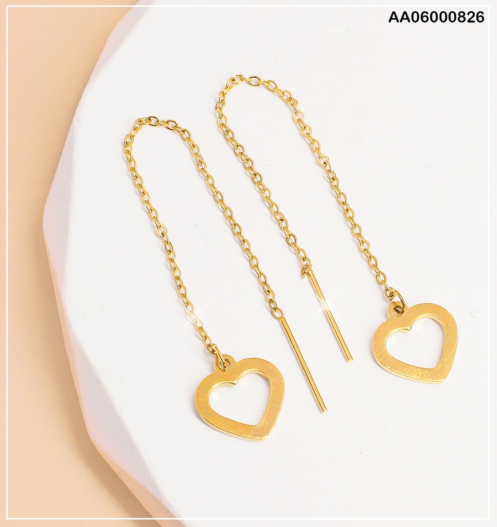 ARETES VIOLADORAS DE CROQUI ANCHO CORAZÓN
