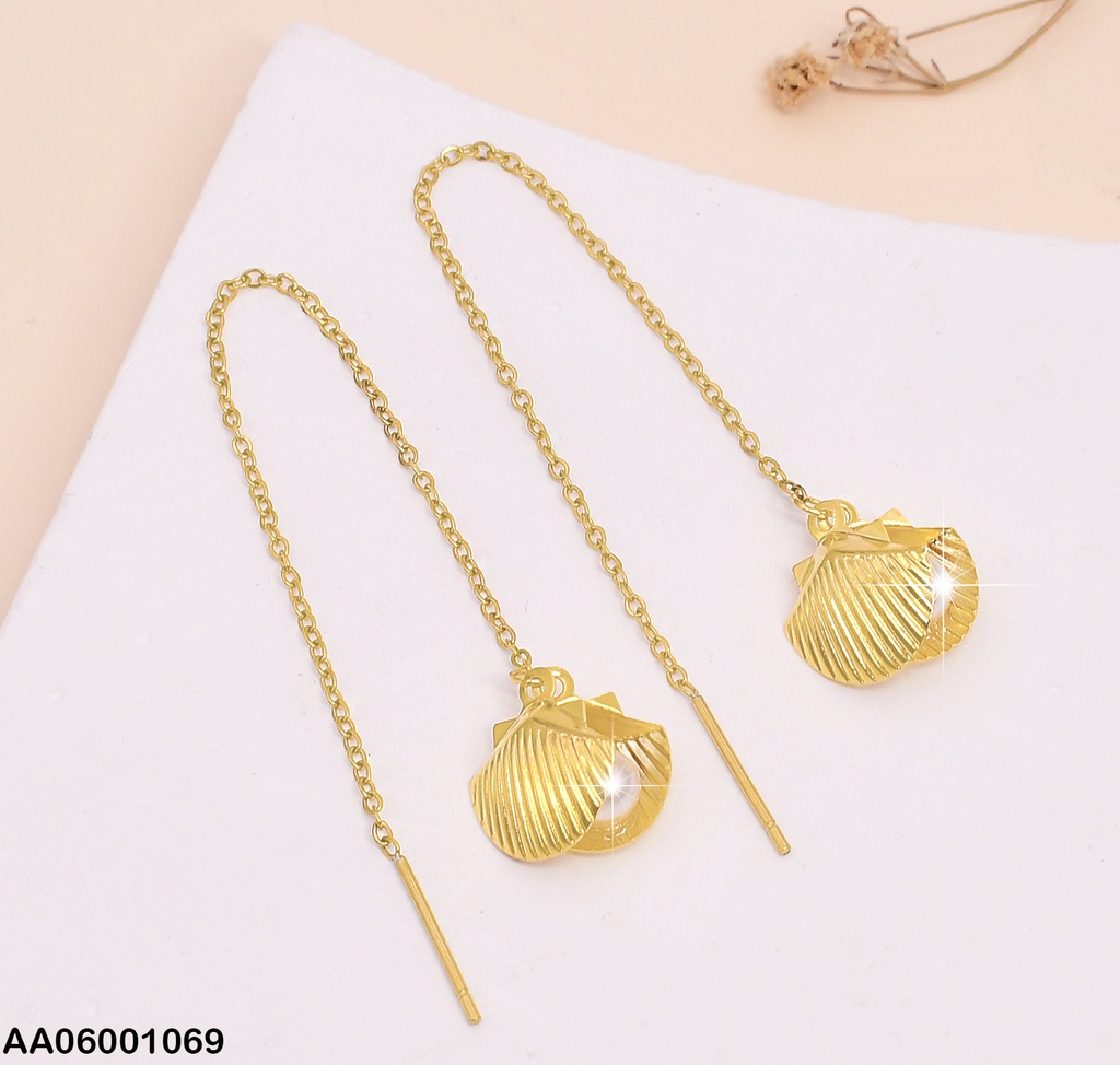 ARETES VIOLADORAS DOBLE OSTRA C/PERLA