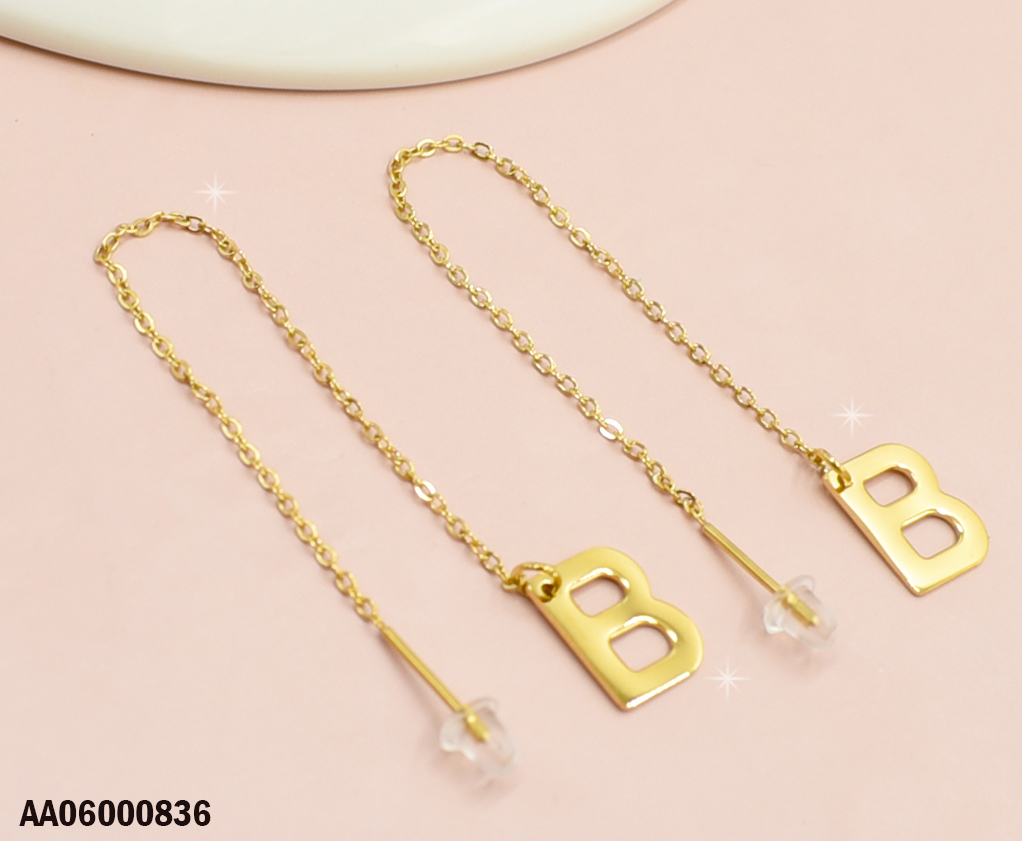 ARETES VIOLADORAS LETRA"B"