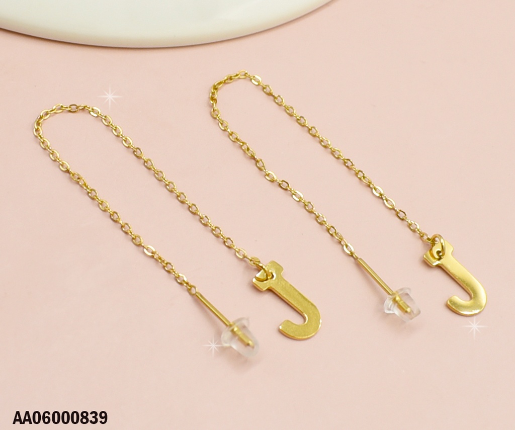 ARETES VIOLADORAS LETRA"J"
