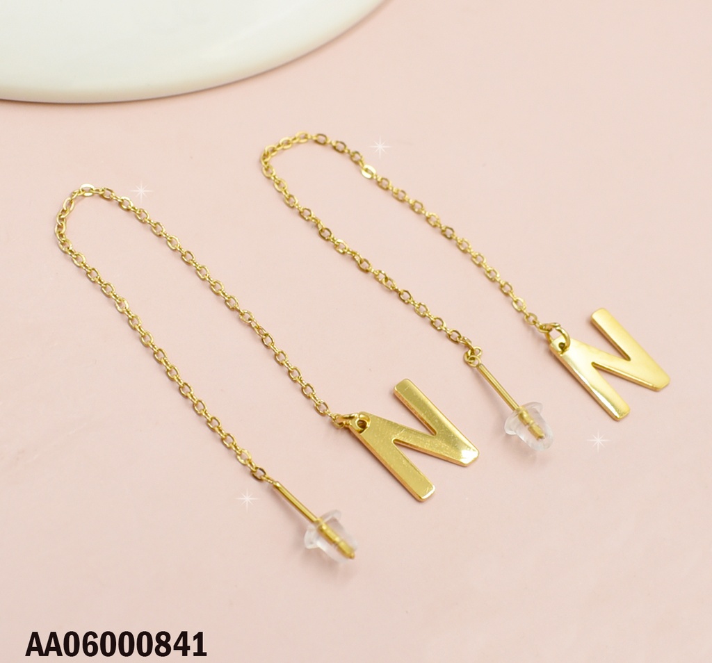 ARETES VIOLADORAS LETRA"N"