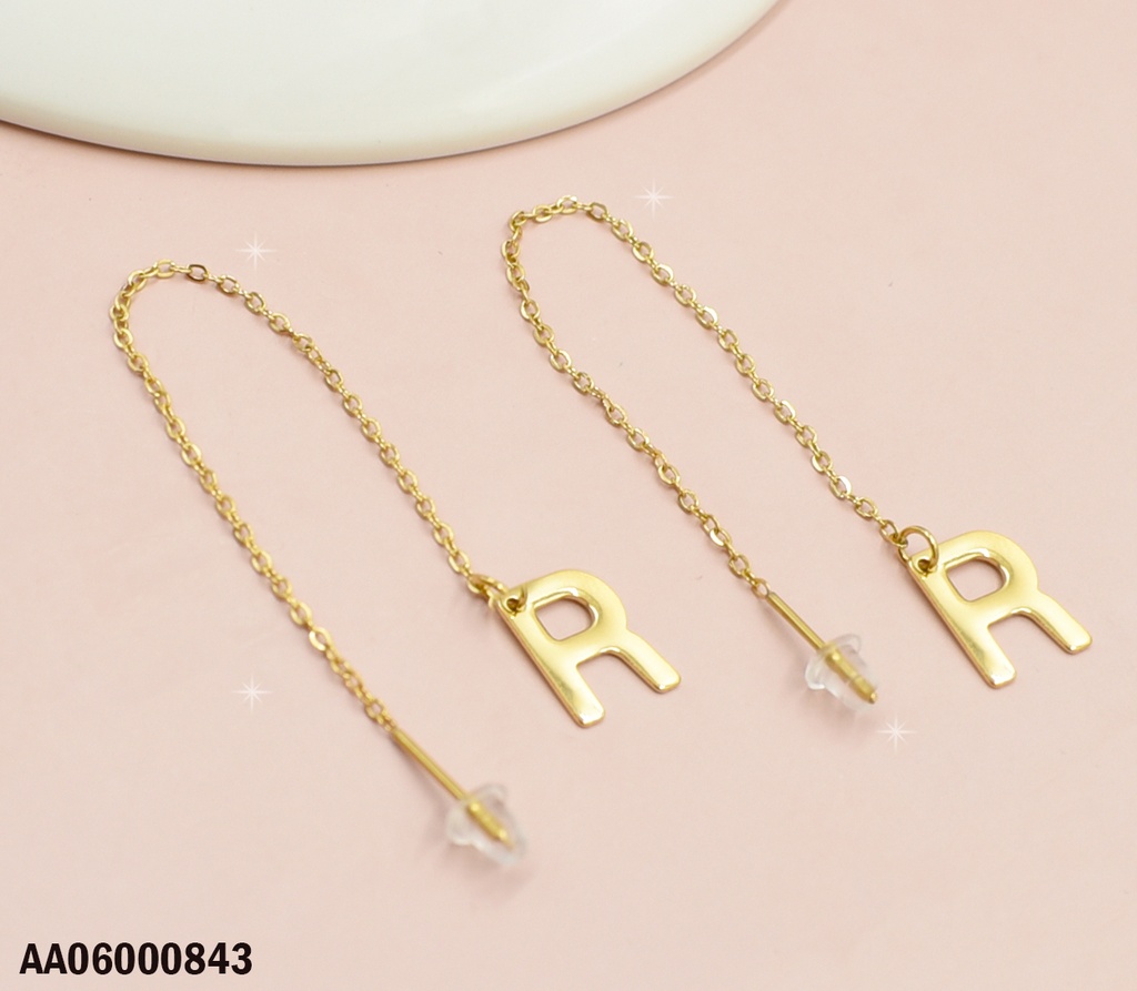 ARETES VIOLADORAS LETRA"R"