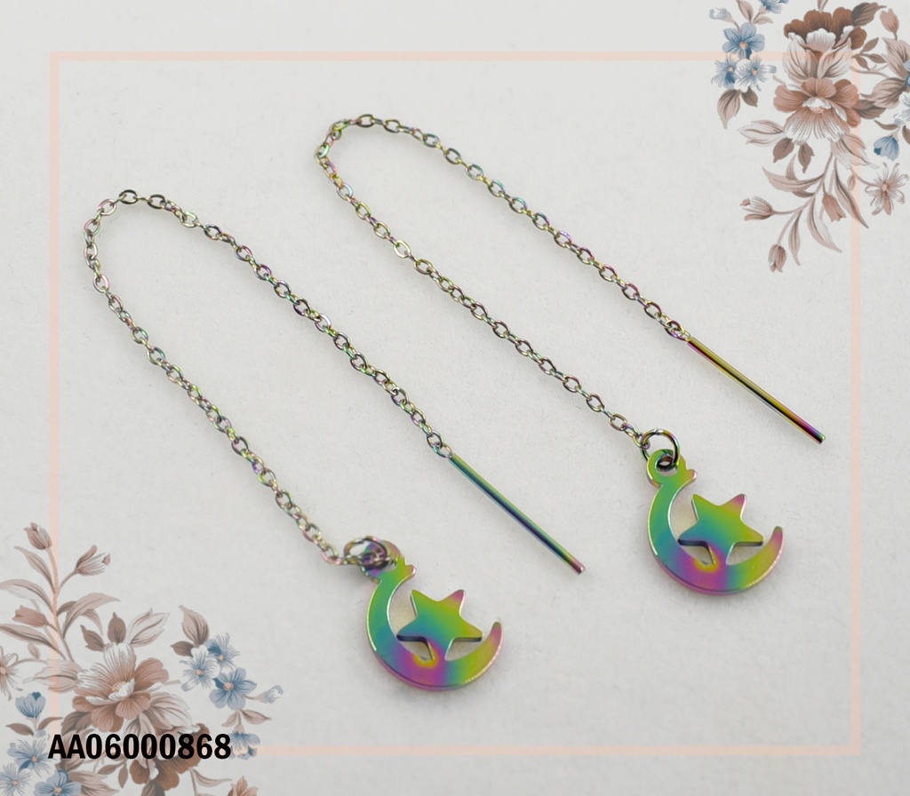 ARETES VIOLADORAS TORNASOL MEDIA LUNAC/ESTRELLA