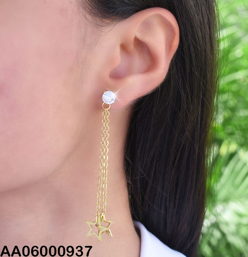 ARETES ZIRCONIAS CADENITAS/CROQUI ESTRELLAS