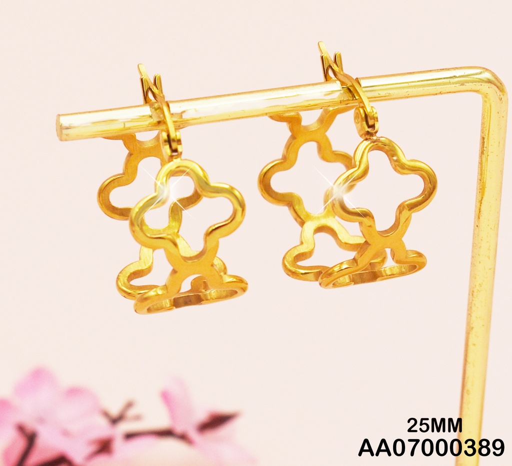 ARGOLLAS ACERO ANCHAS SIGNO DE "+" 25MM