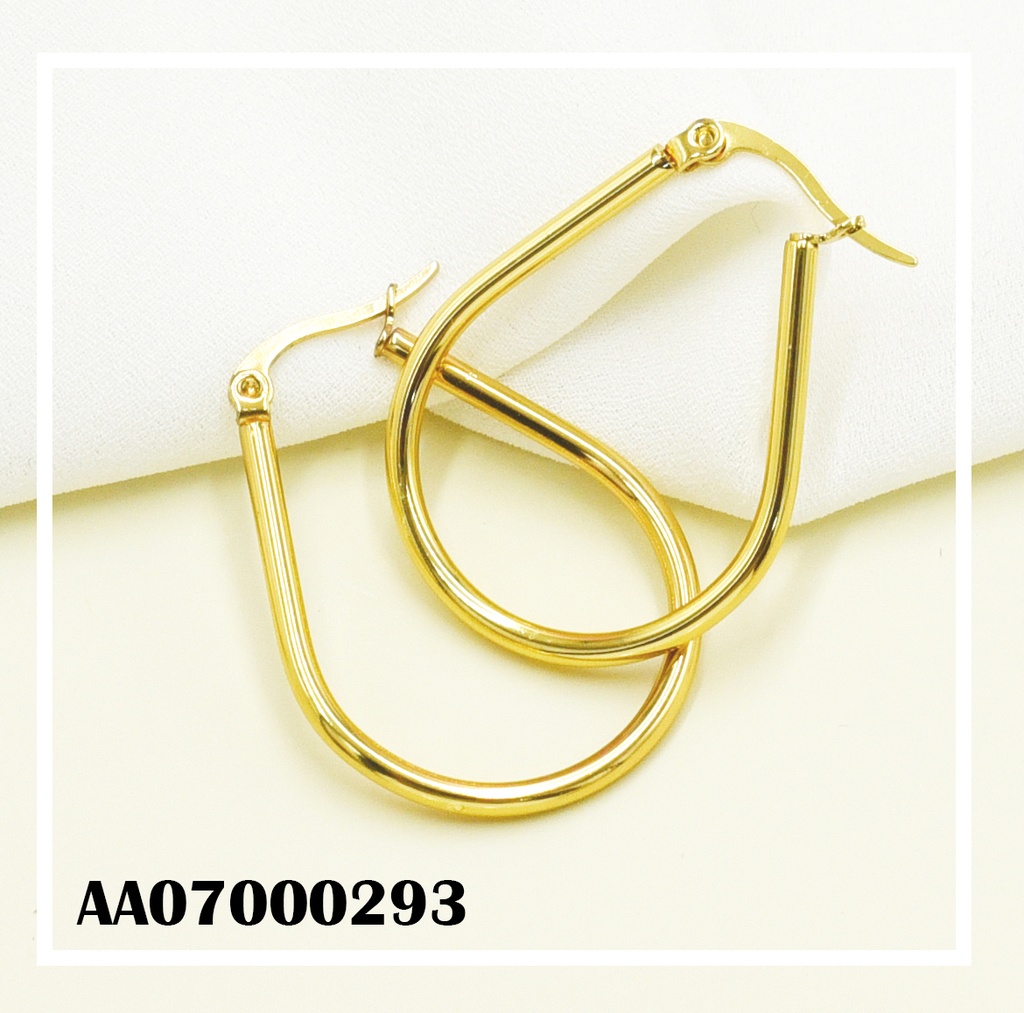 ARGOLLAS DORADAS FORMA PERA 30MM