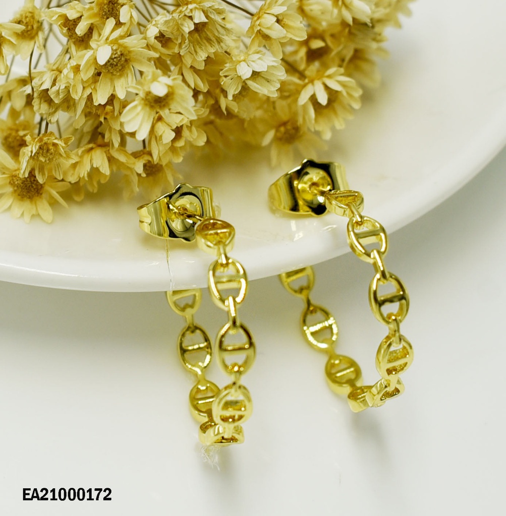 ARGOLLAS ESLABONES PEQUEÑOS CADENA MARTILLADA
