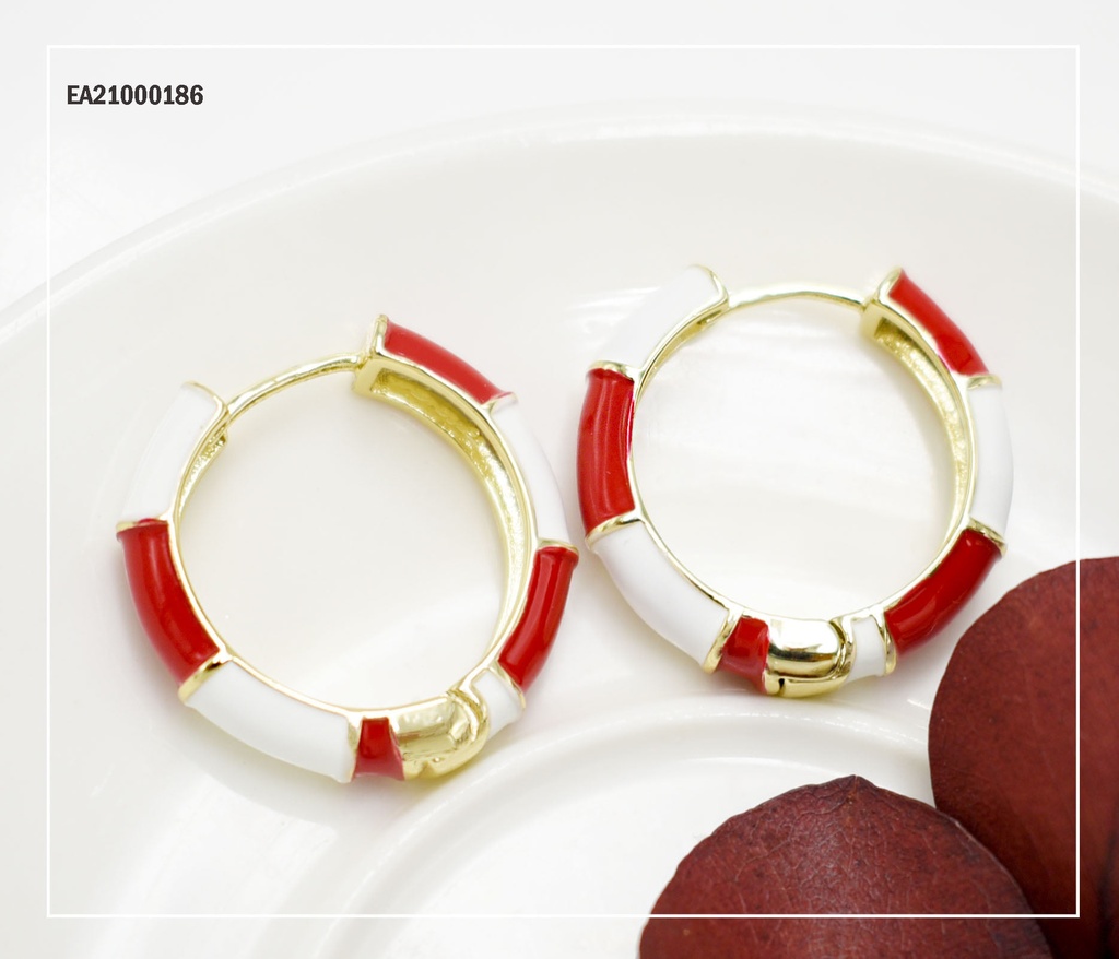 ARGOLLAS ROJO CON BLANCO