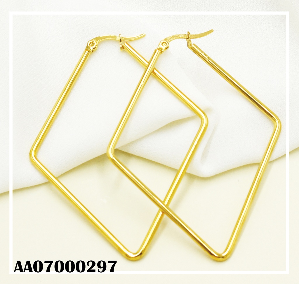 ARGOLLAS ROMBO DORADO 60MM (AT)