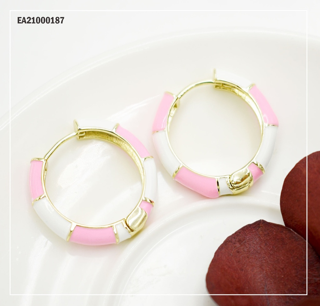 ARGOLLAS ROSADO CON BLANCO