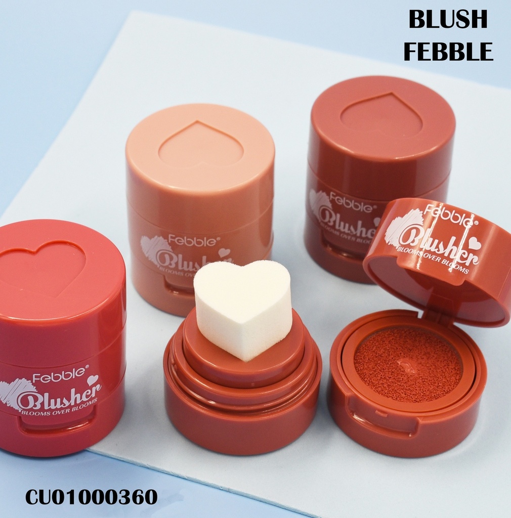 BLUSHER CORAZÓN C/APLICADOR EN CILINDRO FEBBLE FS338