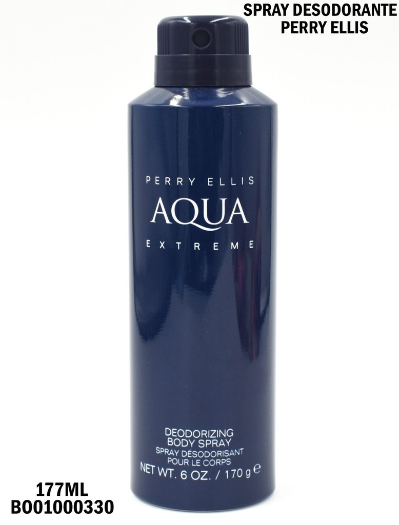 BODY SPRAY AQUA EXTREME PERRY ELLIS 170G
