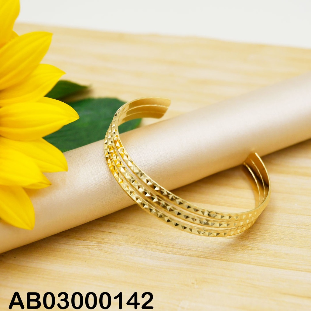 BRAZALETE 3 LÍNEAS HORIZONTALES GRABADOS TRENZADO