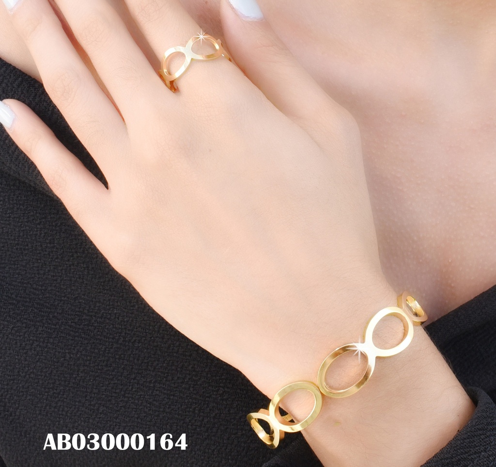 BRAZALETE CROQUI ÓVALO CON ANILLO