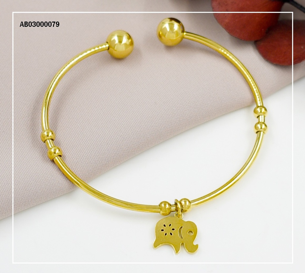 BRAZALETE EXTREMOS PELOTAS DIJE ELEFANTE