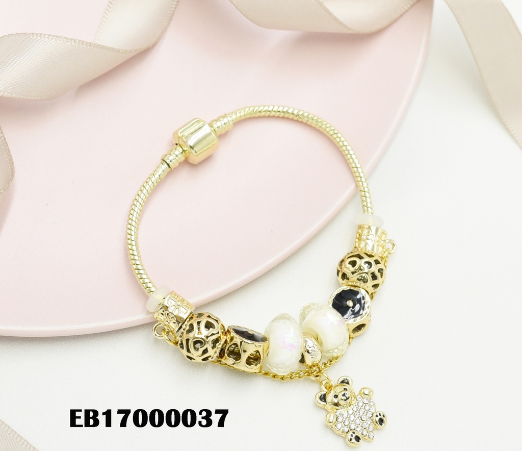 BRAZALETE PANDORA CHARMS DIJE COLGANTE:OSO GORDO ZIRC