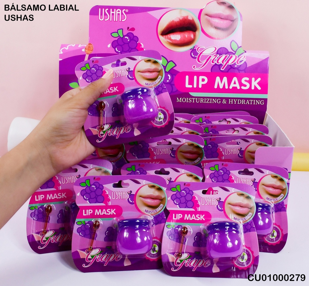 BÁLSAMO LABIAL USHAS LS161F-4 SABOR UVAS