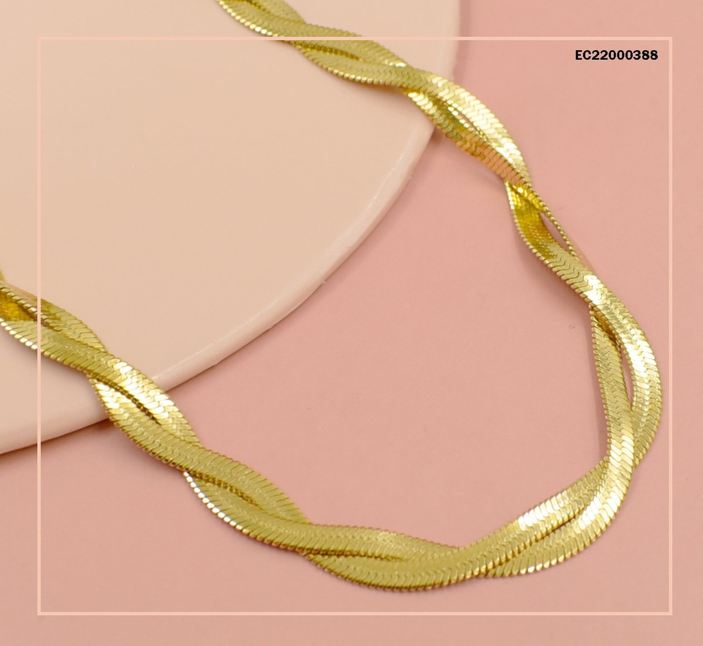 CADENA COLA DE RATÓN PLANA TRENZADA
