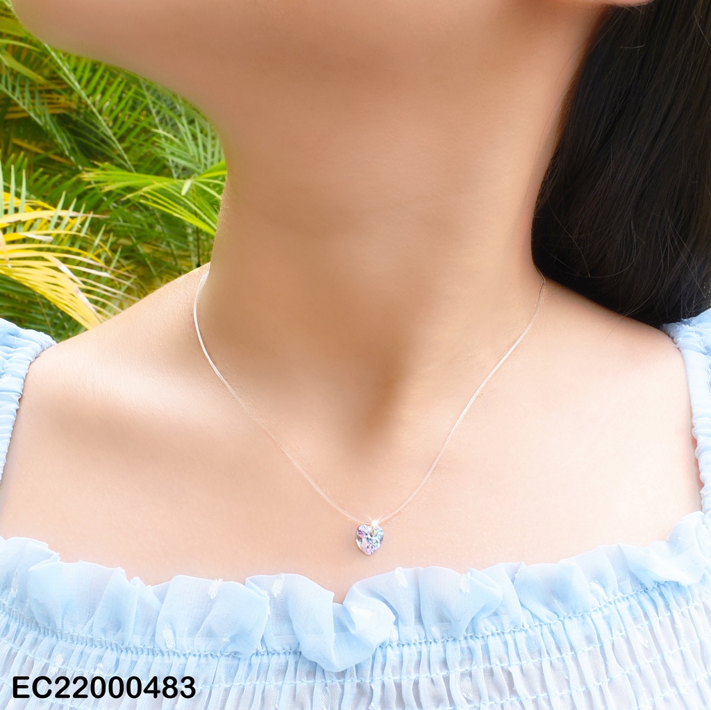 CADENA NYLON DIJE:CORAZÓN PEQUEÑO TORNASOL