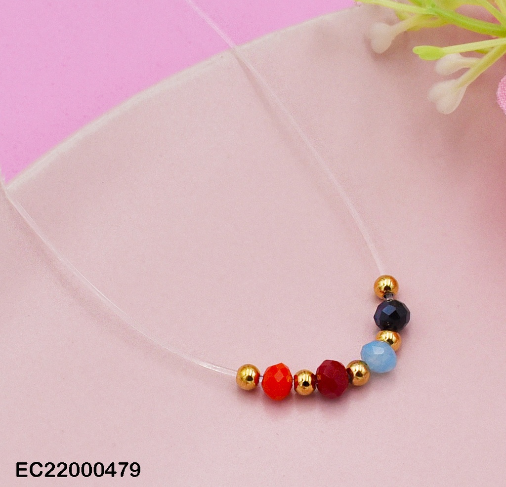 CADENA NYLON DIJES ESFERITAS DORADAS/AMARILLAS
