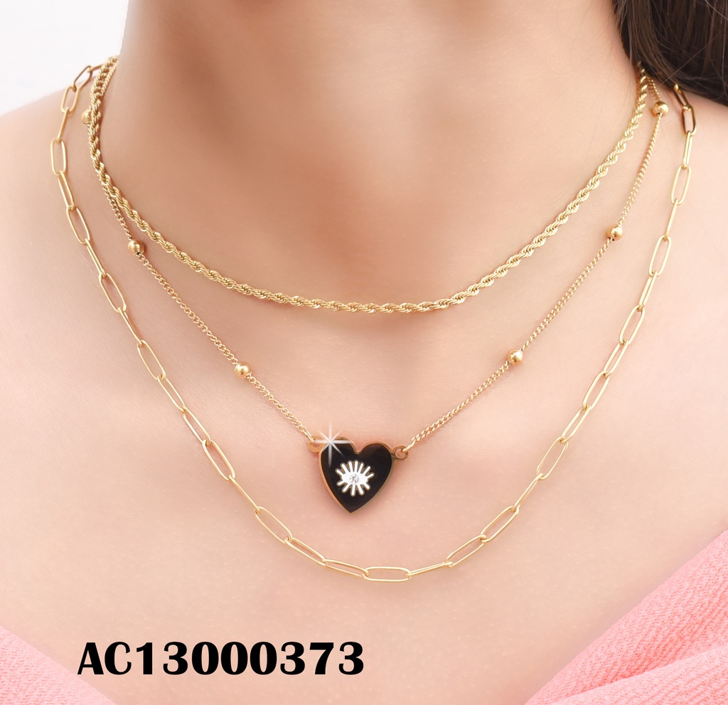CADENA TRIPLE ESLABONES ANCHO/PELOTITAS/CAMISERO