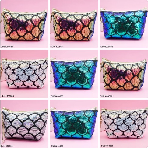 COSMETIQUERA CON LENTEJUELAS 001 SURTIDAS