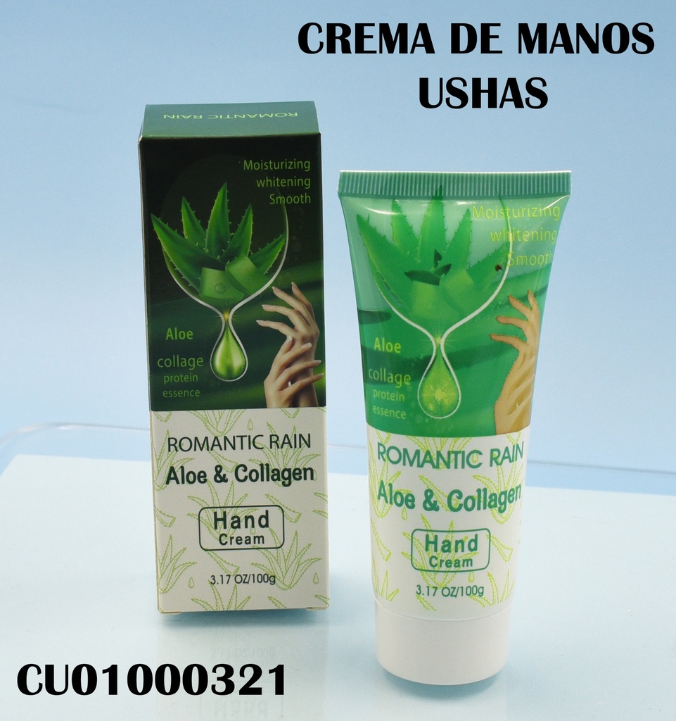 CREMA DE MANOS ALOE&COLLAGEN ROMANTIC RAIN 100G F7028-2