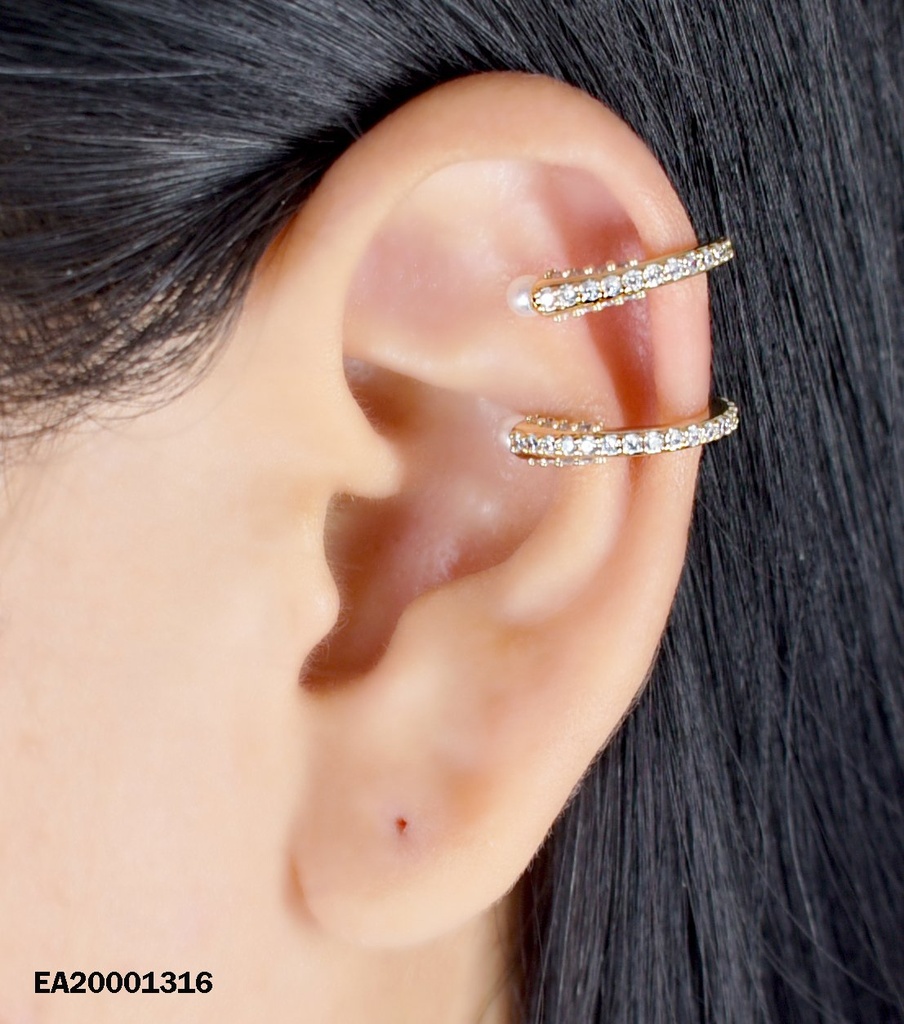 DÚO ARETES CAMALEÓN ARGOLLAS C/PERLITA AL FINAL