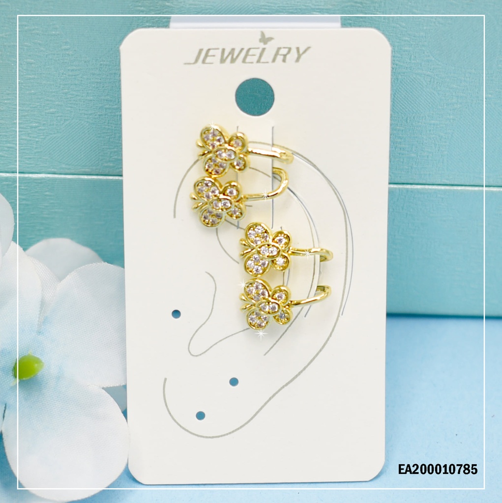 DÚO ARETES CAMALEÓN MARIPOSITAS C/ ZIRCONIAS