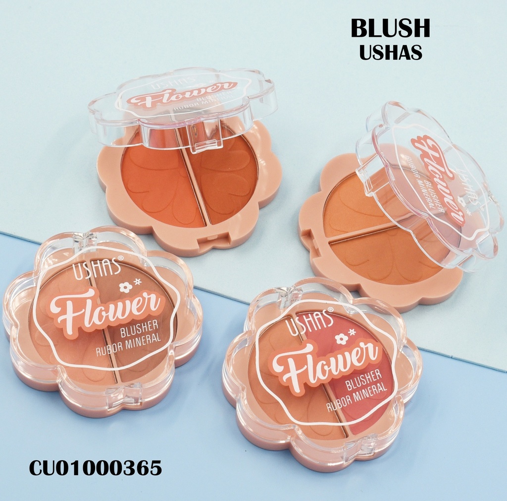 DÚO BLUSH FLOWER RUBOR MINERAL USHAS ES4024