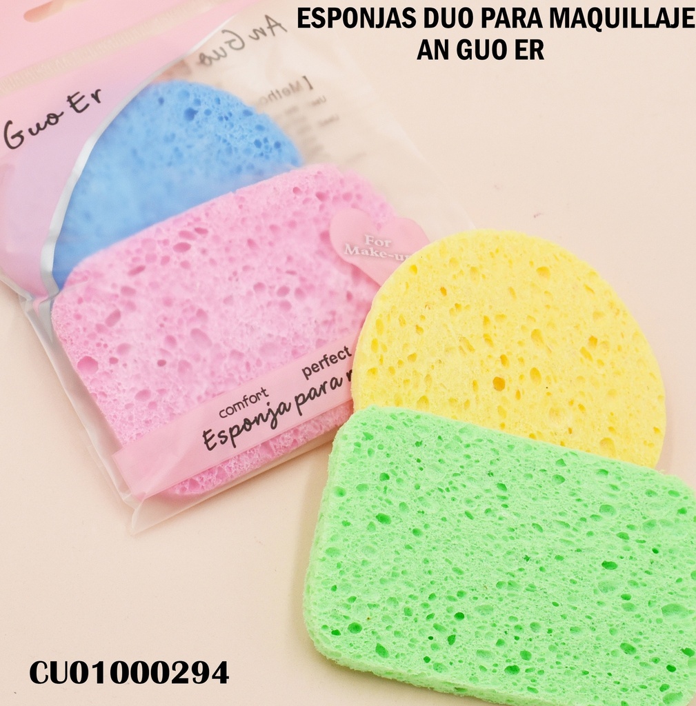 DÚO ESPONJA ⚪⬜ PARA MAQUILLAJE AN GUO ER NO.8038