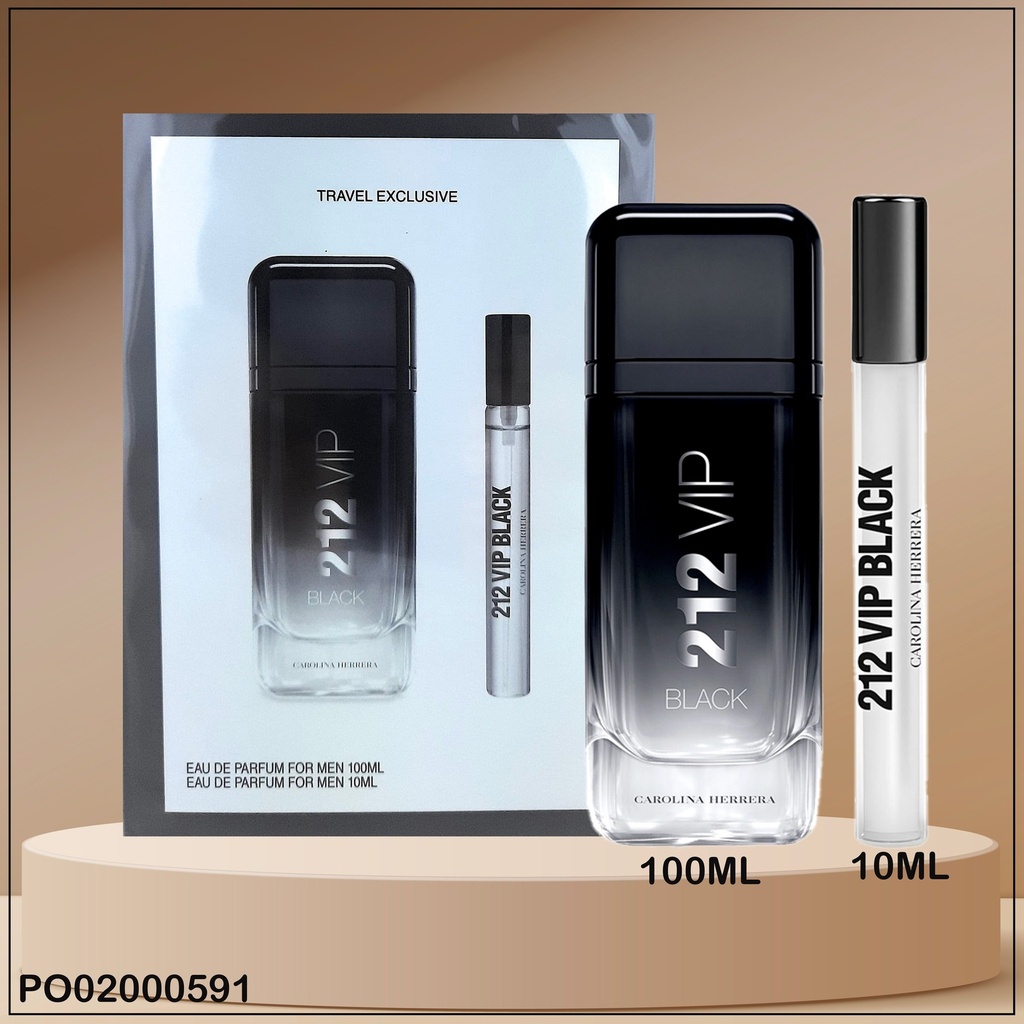 ESTUCHE 2PCS 212 VIP BLACK TRAVEL EXCLUSIVE EDP 100ML/10ML