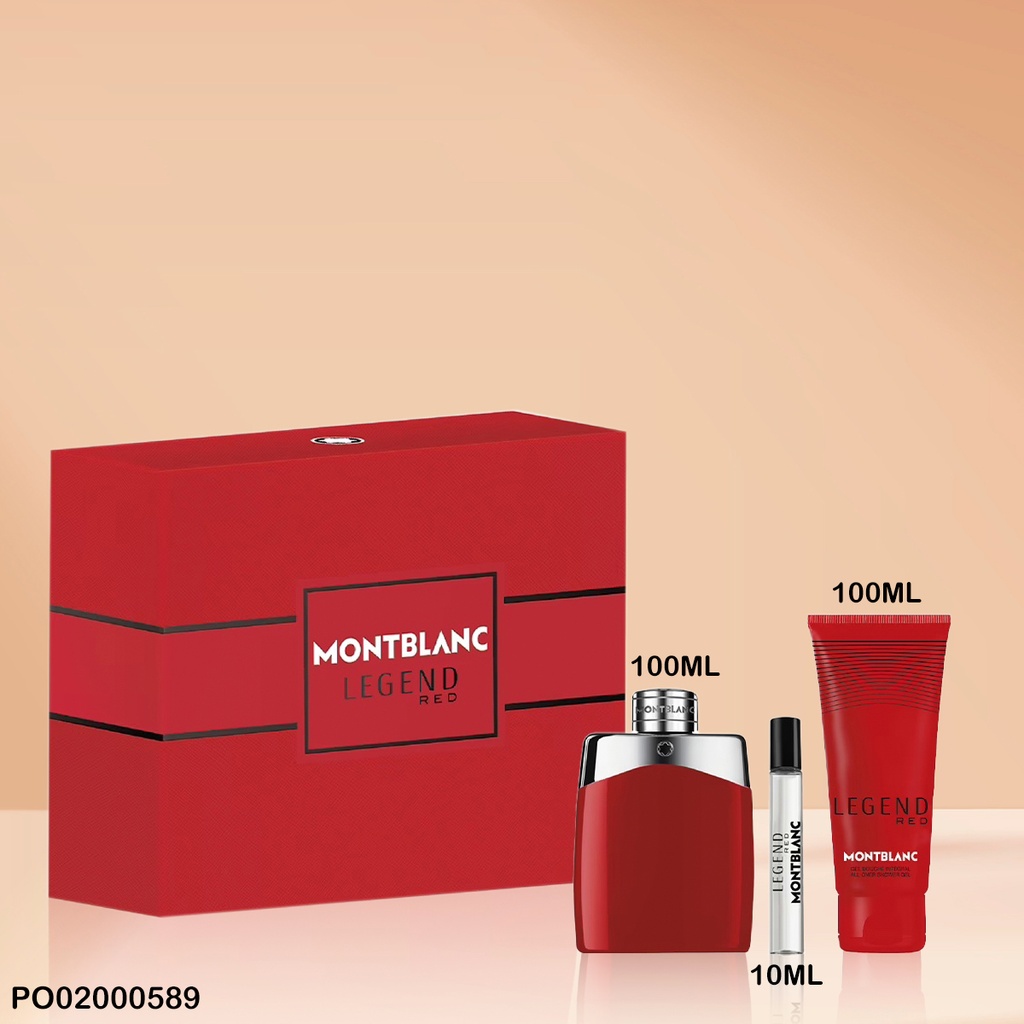 ESTUCHE 3PCS PERFUMES MONTBLANC LEGEND RED EDP 100ML/7.5ML/100ML