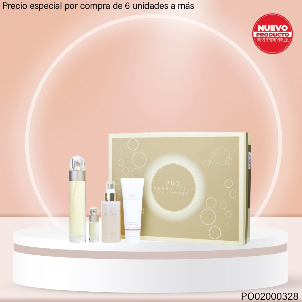 ESTUCHE PERFUME 360° PERRY ELLIS FOR WOMEN 4PCS