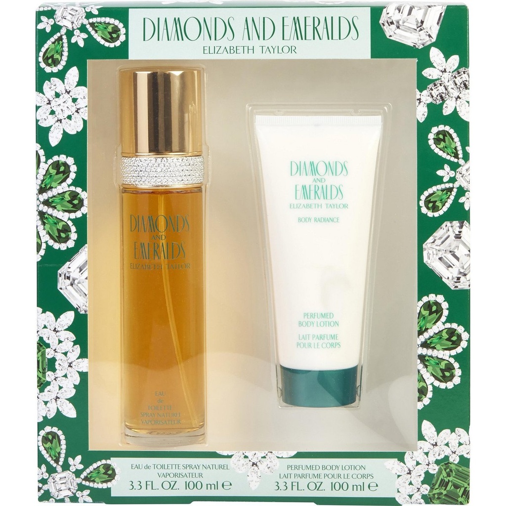 ESTUCHE PERFUME DIAMOND AND EMERALDS ELIZABETH TAYLOR
