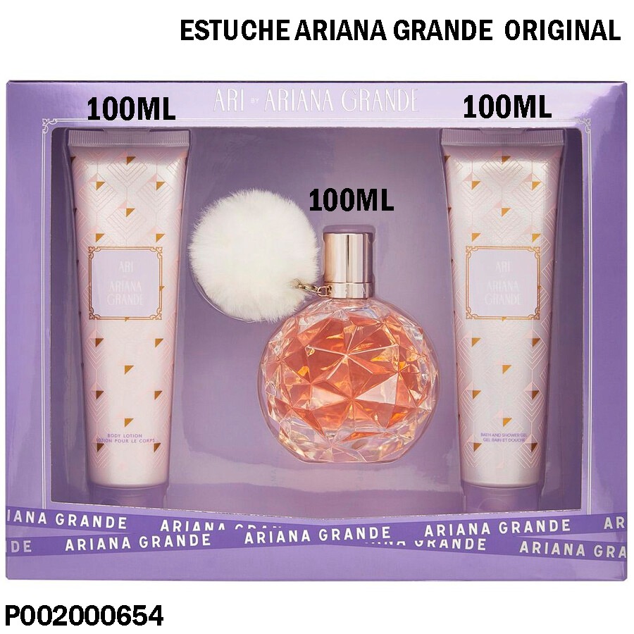 ESTUCHE PERFUMES 3PCS ARI ARIANA GRANDE 2 CREMAS/ATOMIZADOR