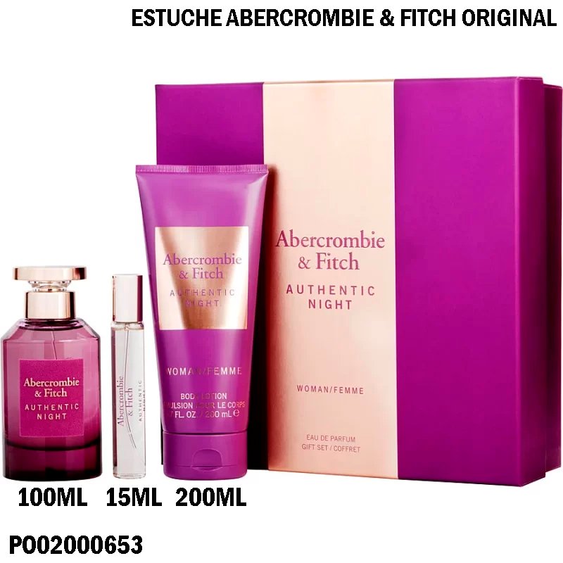 ESTUCHE PERFUMES AUTHENTIC NIGHT ABERCROMBIE&FITCH