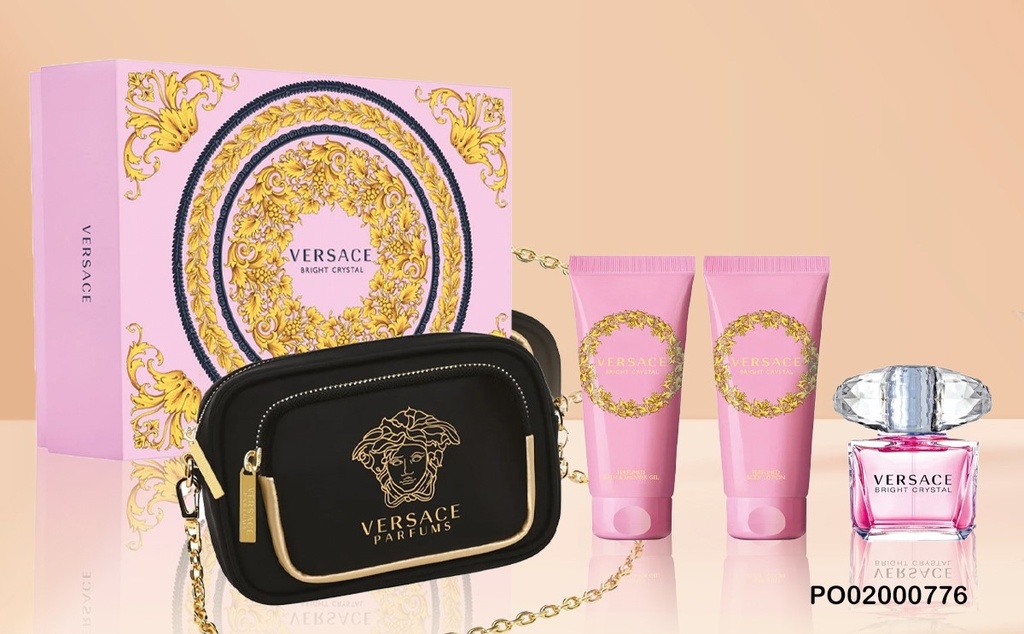 ESTUCHE VERSACE BRIGHT CRYSTAL 2PCS 100ML/MANOS LIBRES