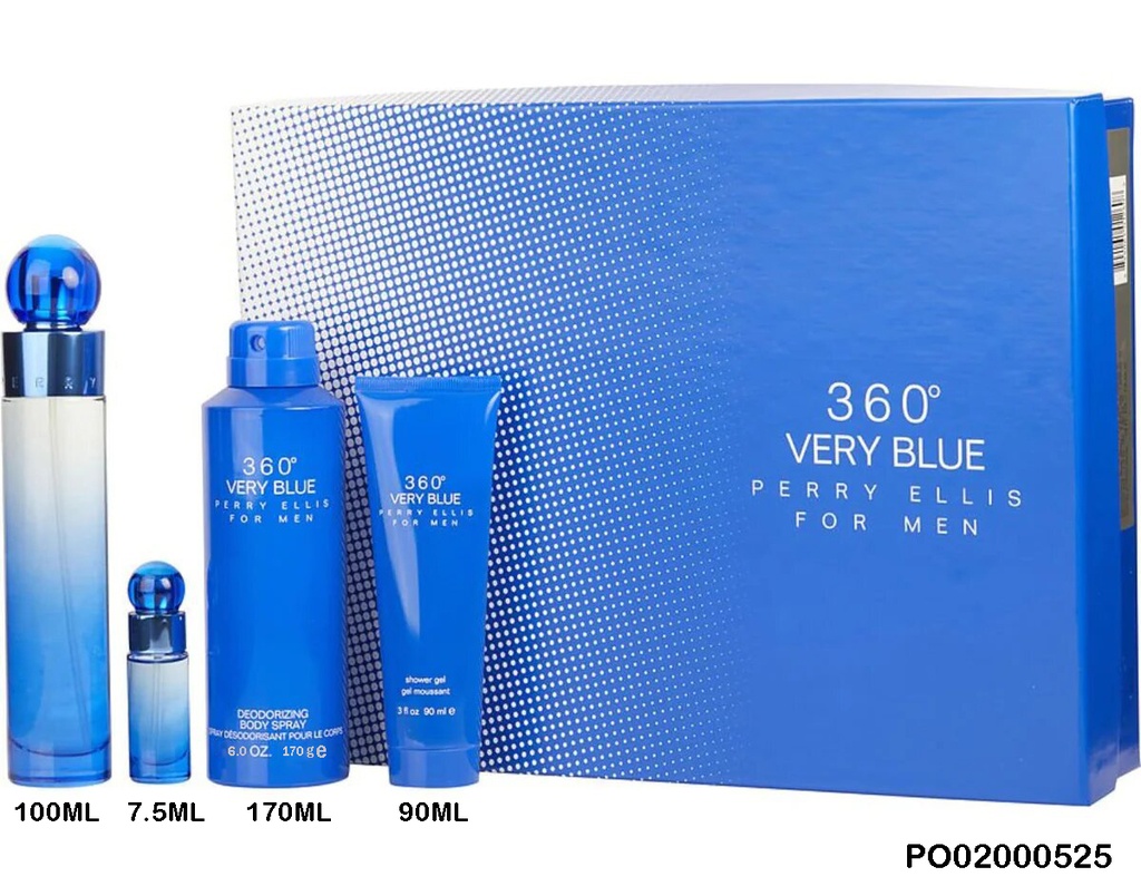 ESTUCHE VERY BLUE 360 MEN PERRY ELLIS