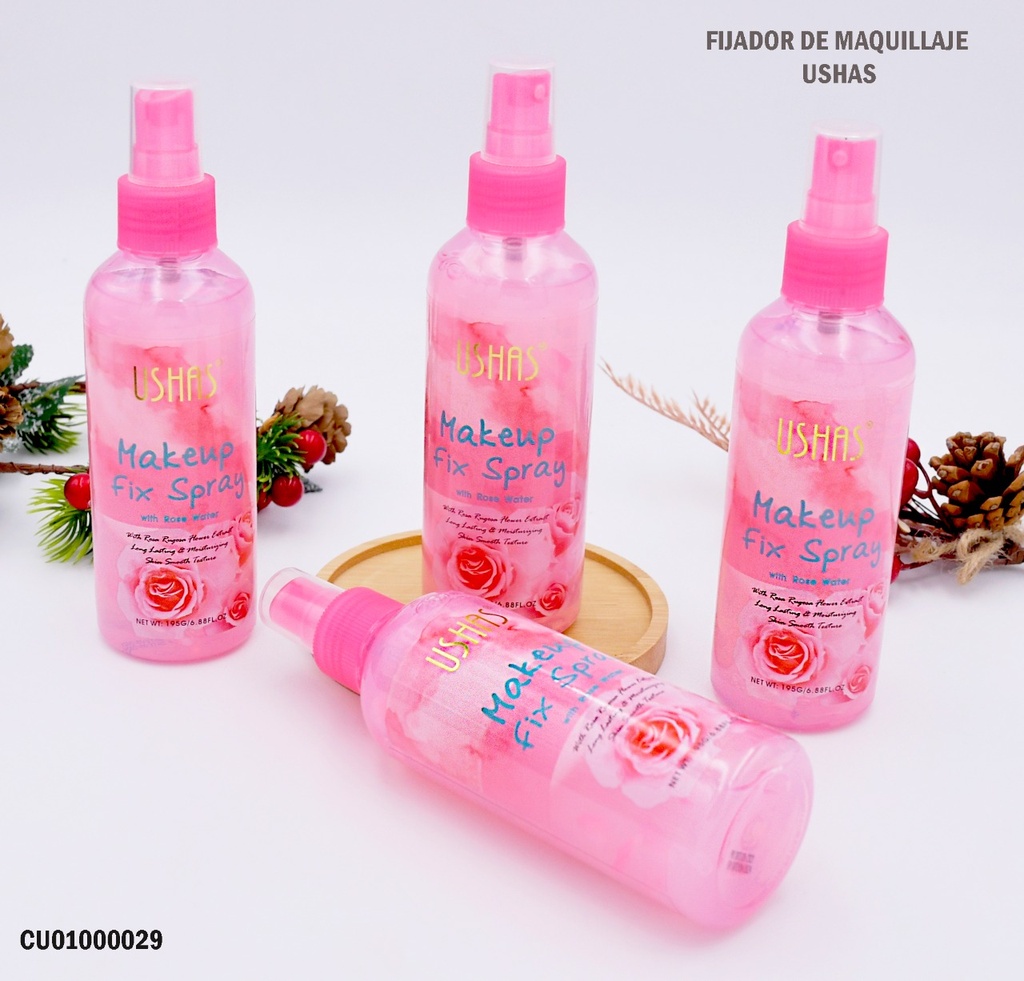 FIAJDOR DE MAQUILLAJE C/AGUA ROSAS USHAS FS292