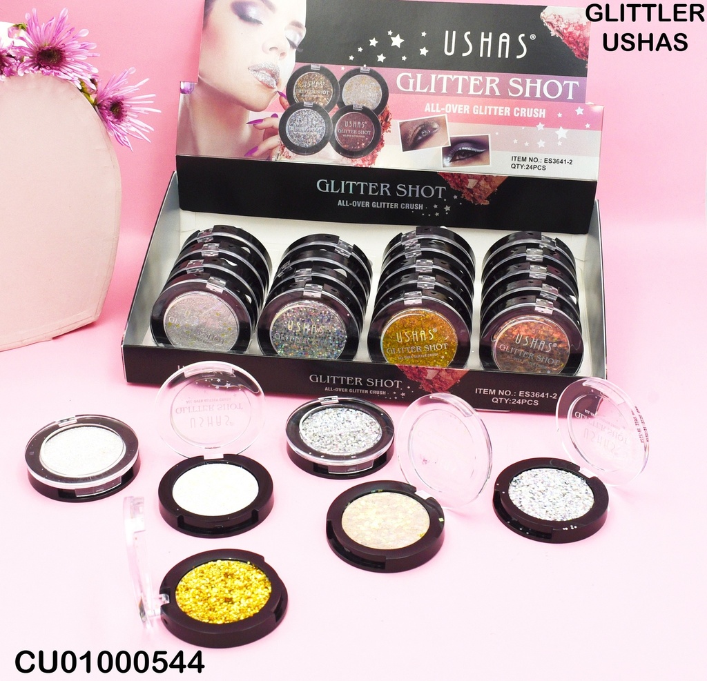 GLITTER SHOT USHAS NO.ES3641-2 COL.SURTIDOS