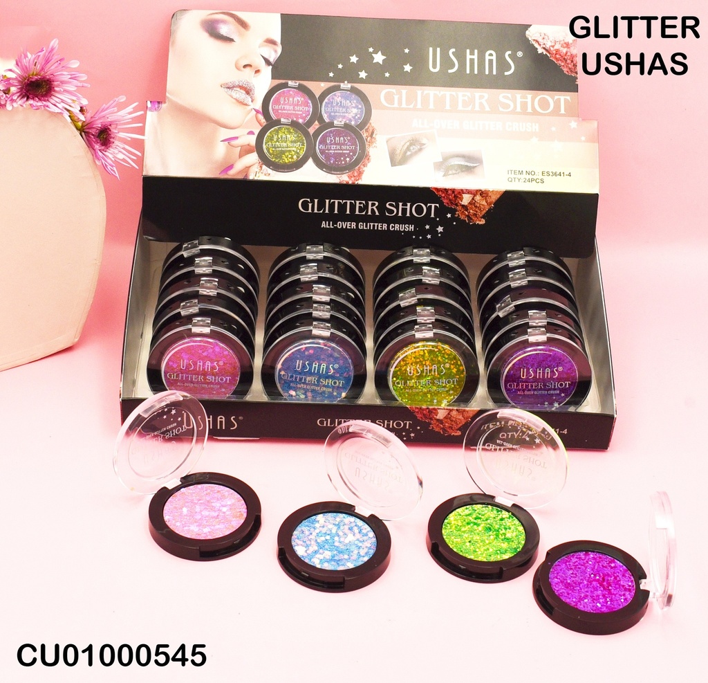 GLITTER SHOT USHAS NO.ES3641-4 COL.SURTIDOS