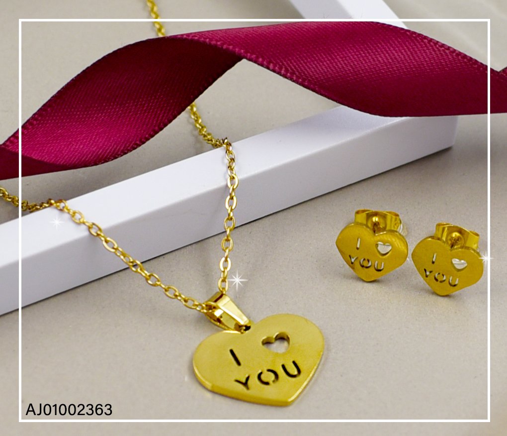 JUEGO CORAZONES "I ♥ YOU" ♥CALADO