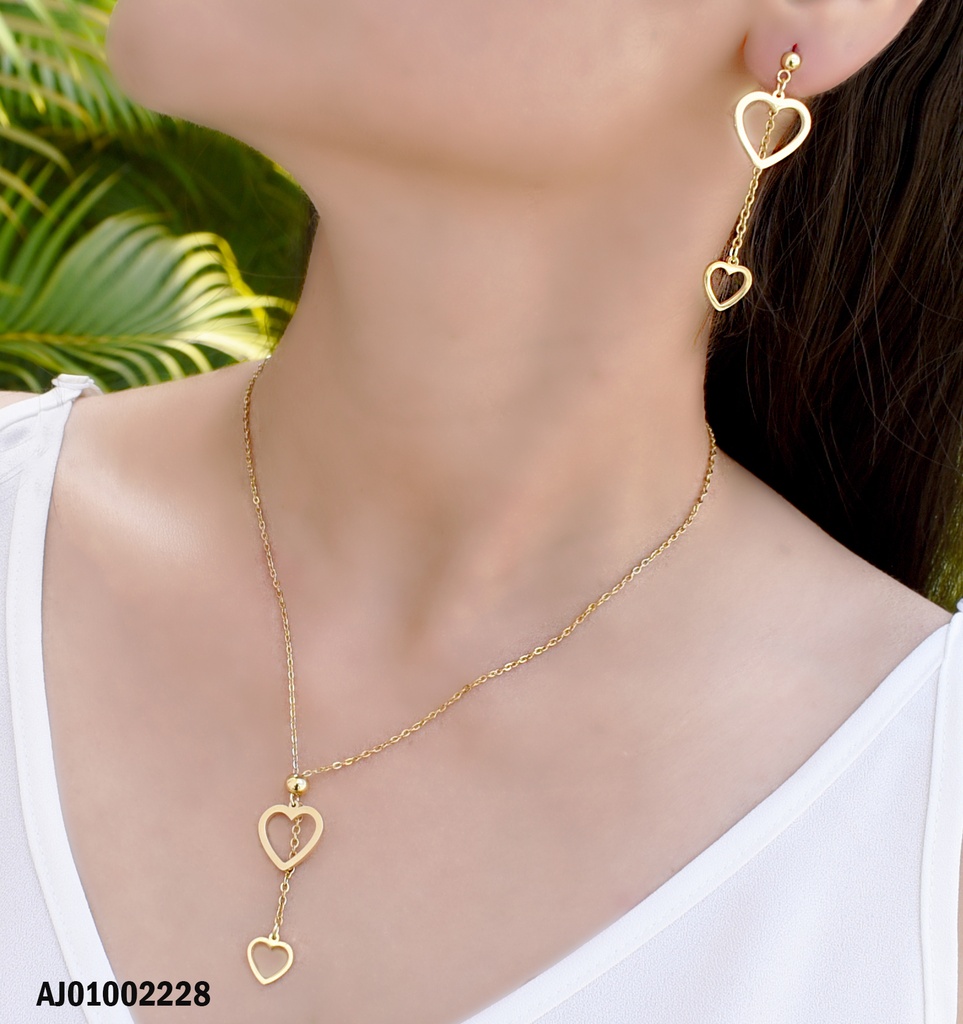 JUEGO CORAZONES CON COLGANTES DE CORAZONES