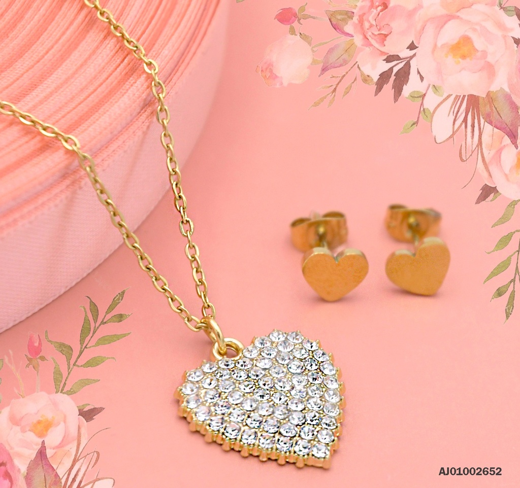 JUEGO CORAZONES DETALLES MINI DIJE♥ZIRCONIAS