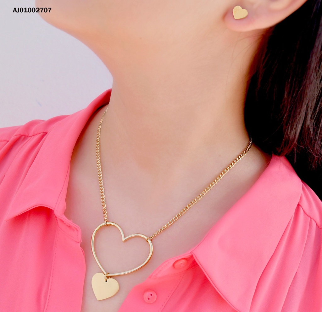 JUEGO CORAZONES DIJE CROQUI COLGANTE PLACA ♥