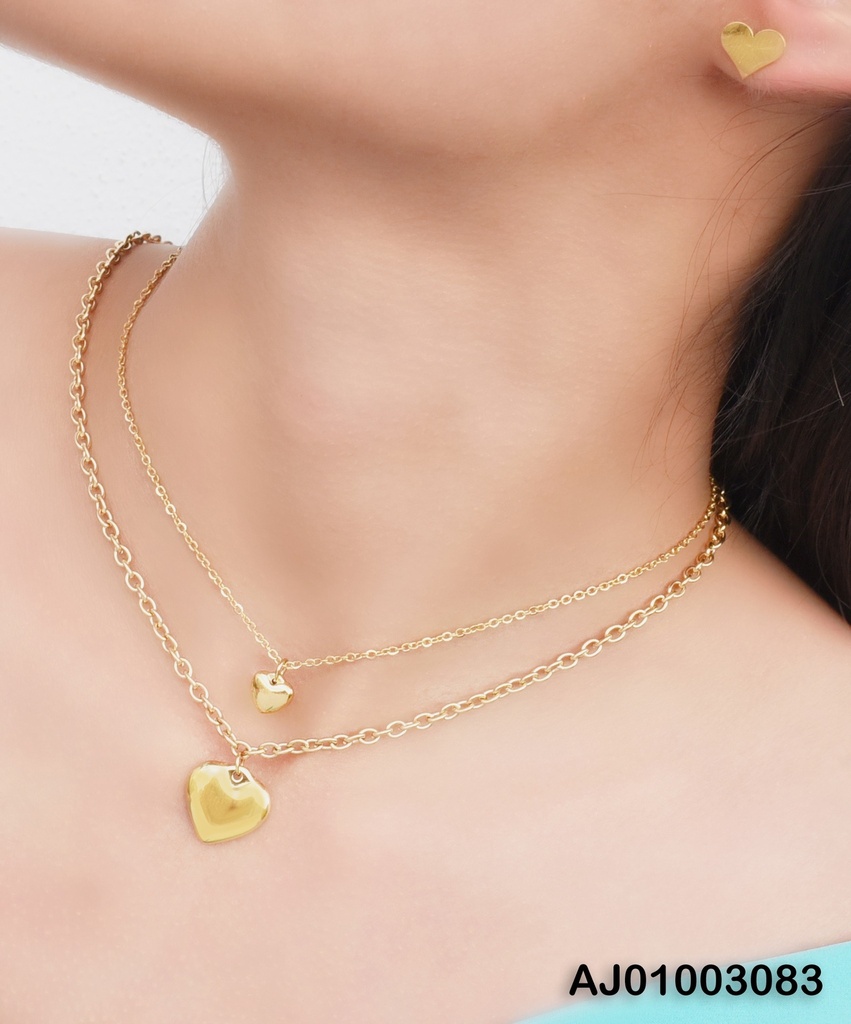 JUEGO CORAZONES DOBLE CAD.DIJES PEQ./MEDIANO